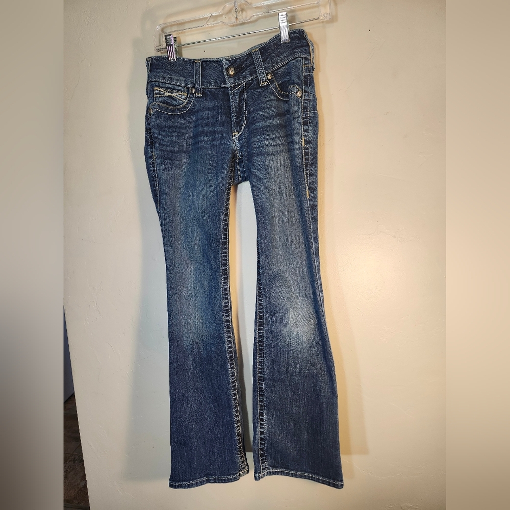Ariat Boot Cut Mid Rise Blue Denim  Jeans Sz 26
